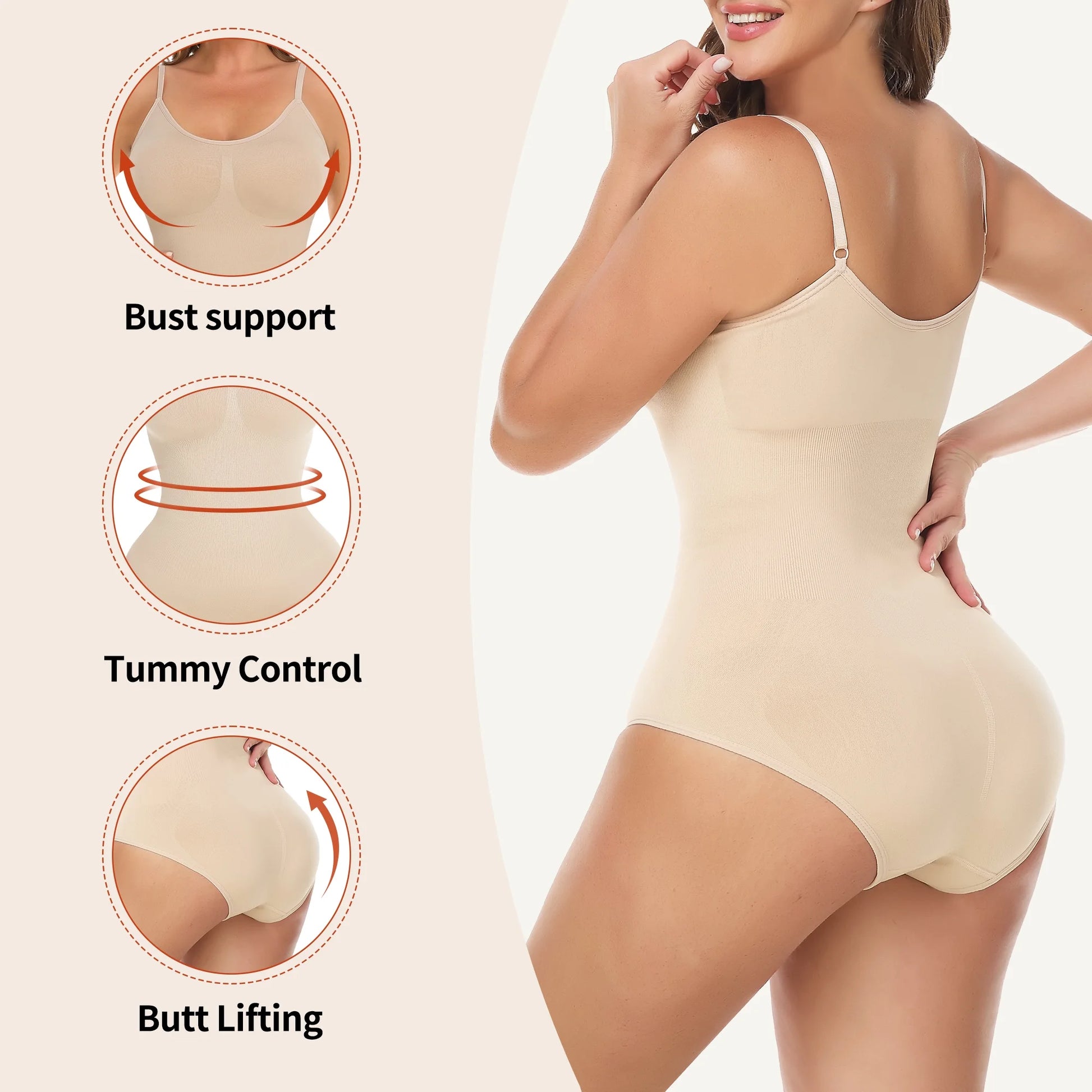 Shapewear for Women Tummy Control Body Shaper Snatched Waist Body Suit